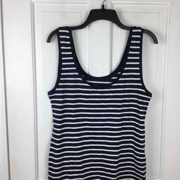 J. Crew Navy and White Striped Tank Top - Picture 2 of 7